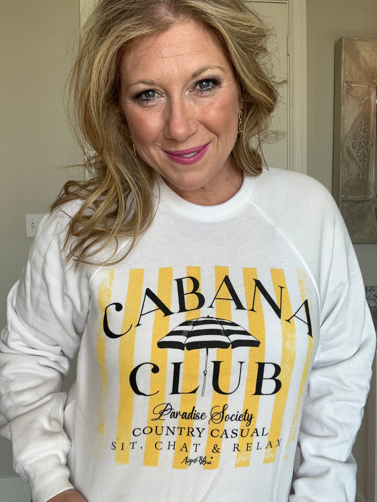 Cabana Club White Sweatshirt