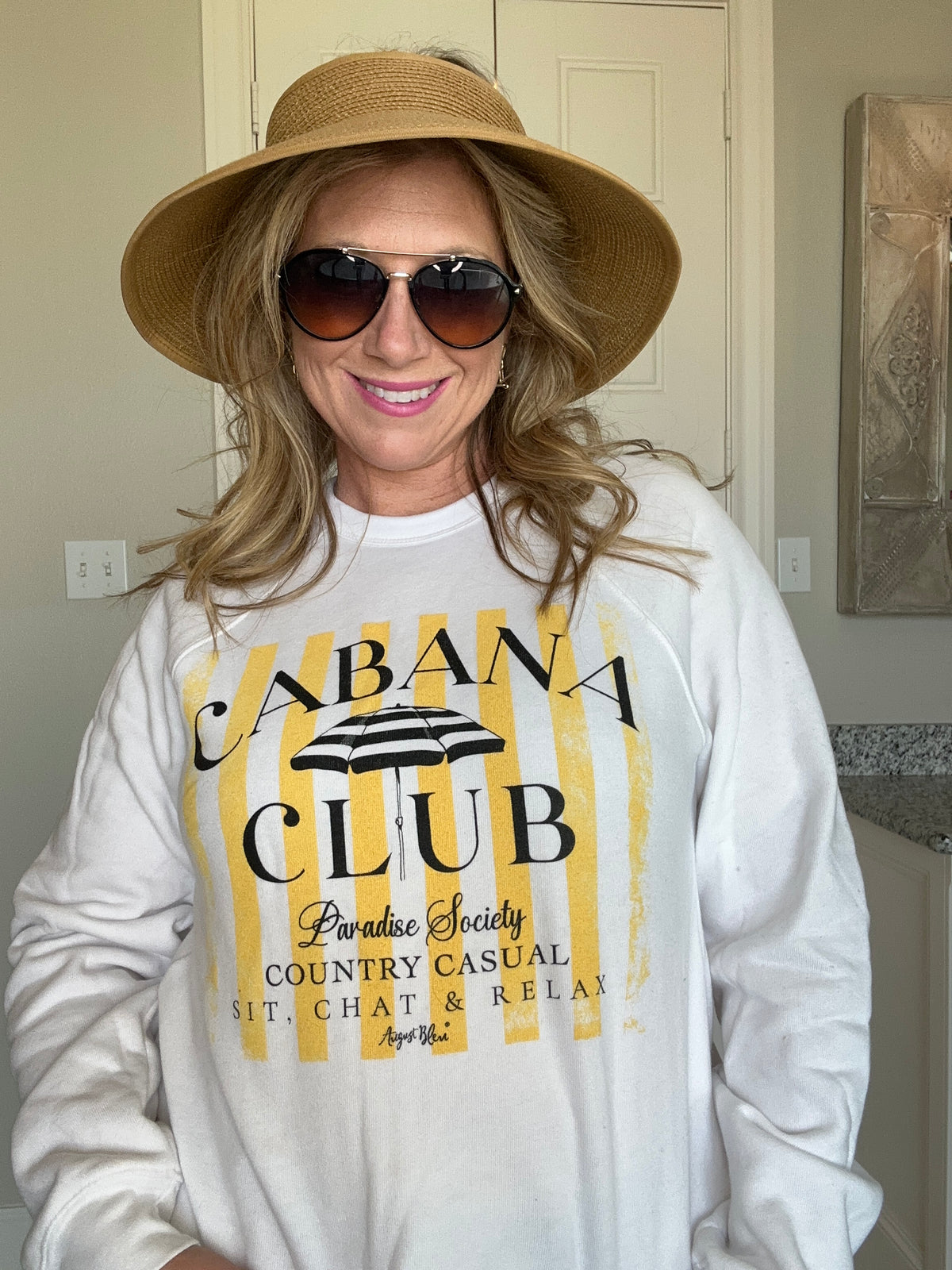 Cabana Club White Sweatshirt