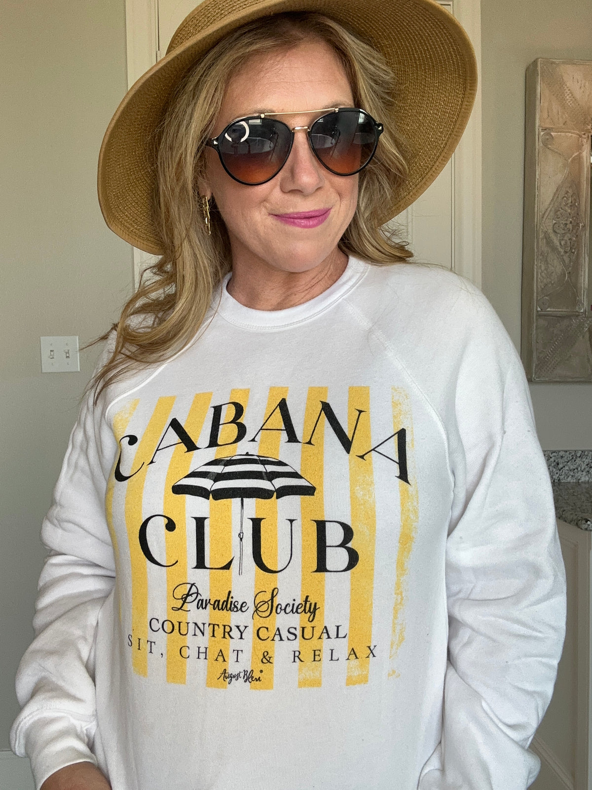 Cabana Club White Sweatshirt