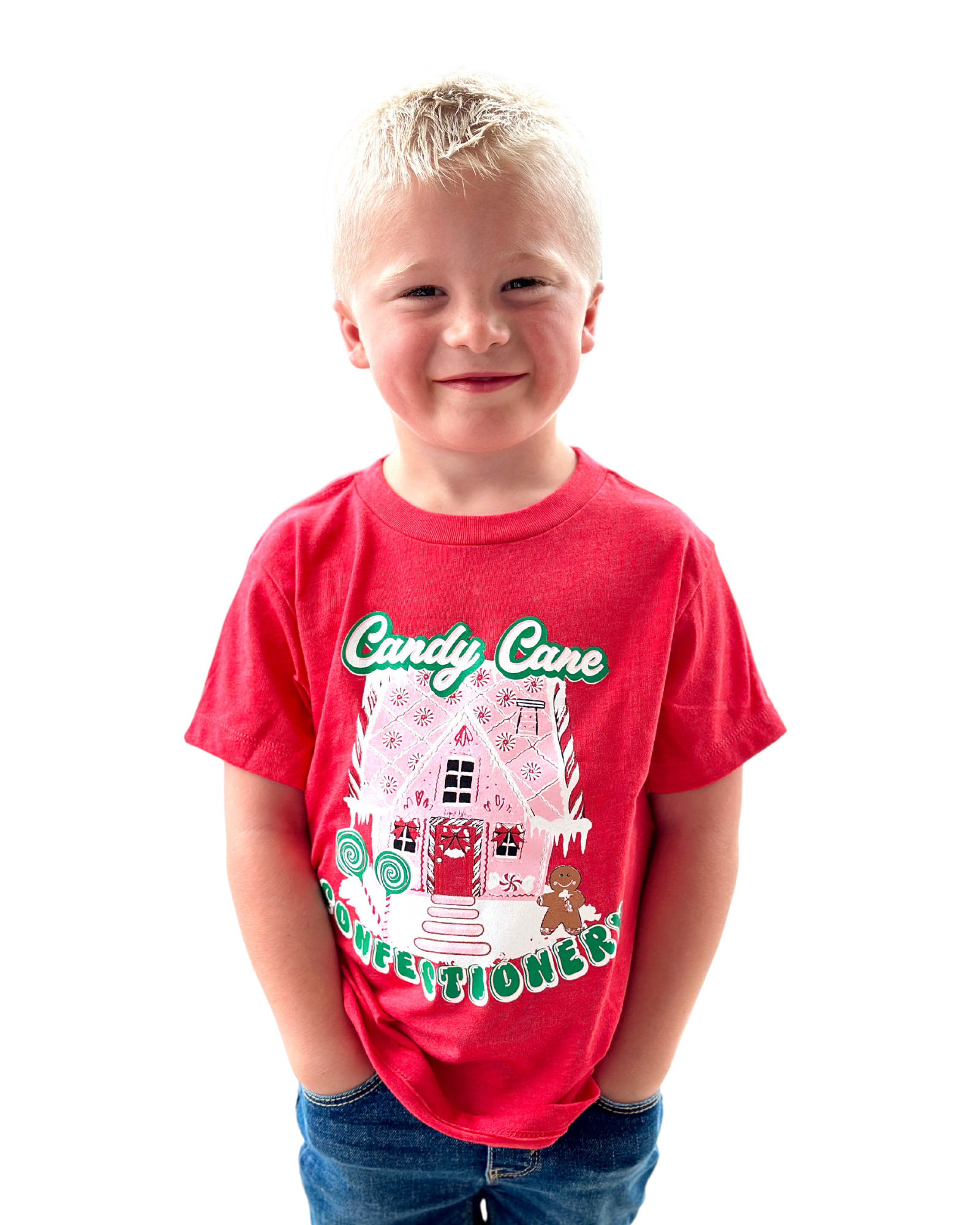 Candy Cane Confectionery Red Kids Tee