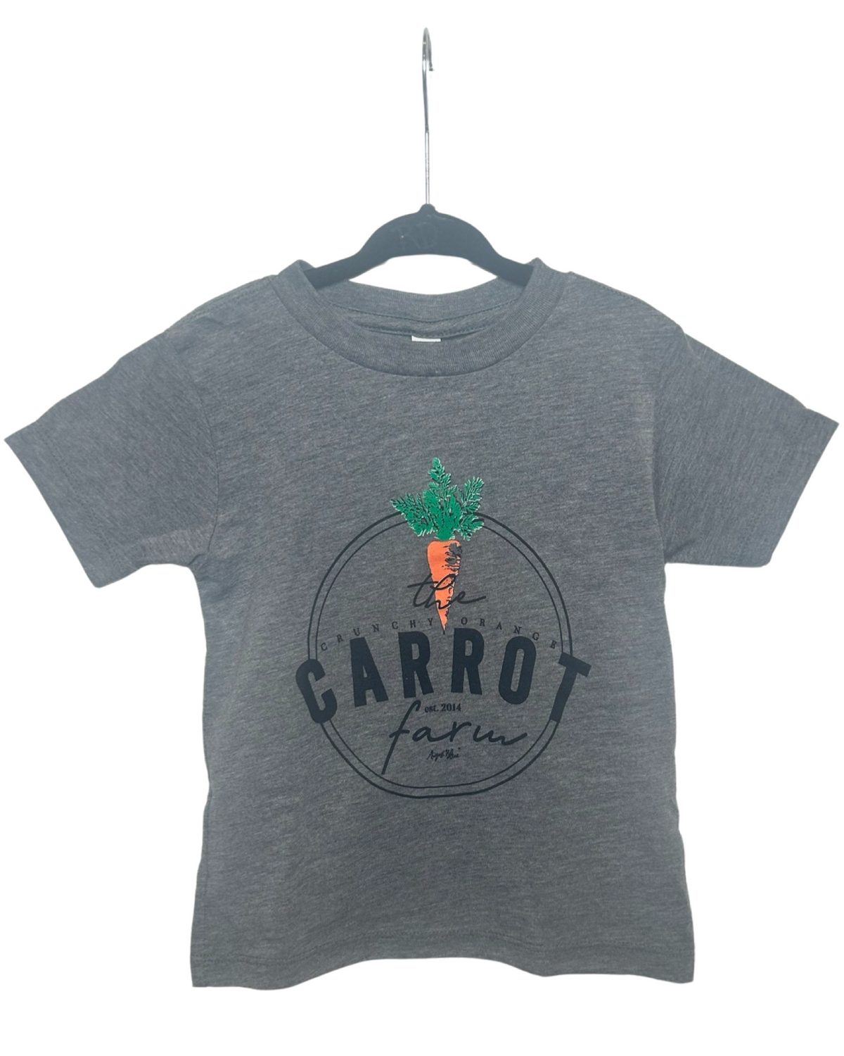 Kids Crunchy Carrot Farm Grey Tee