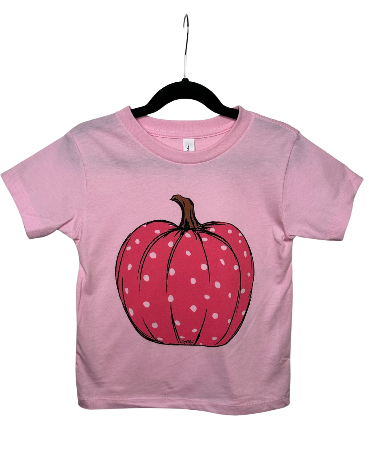 Kids Pink Pumpkin Bubblegum Pink Short Sleeve