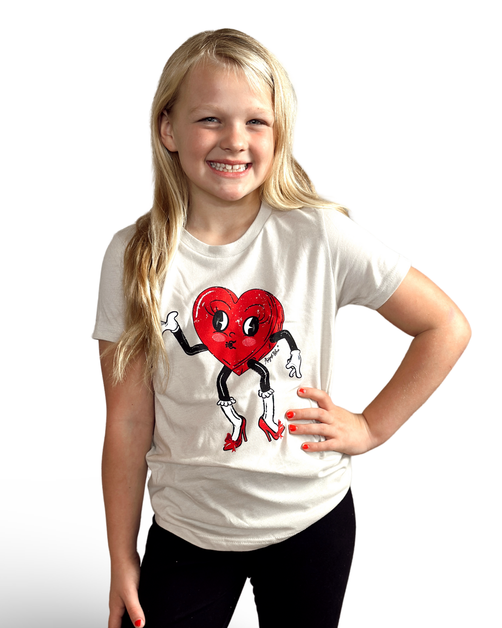 Kids Dancing Heart Iced Latte Tee