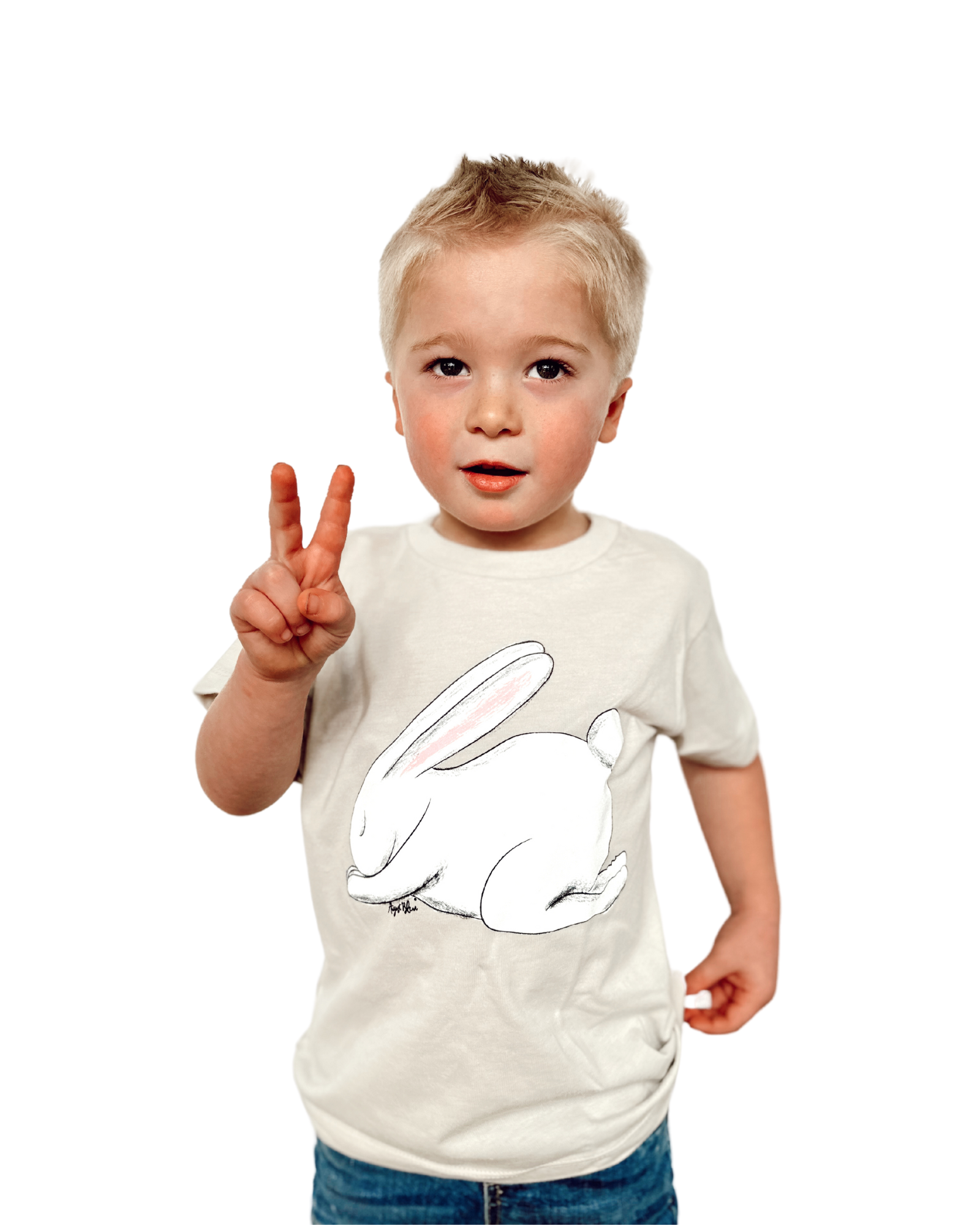 Kids Praying Bunny Iced Latte Tee