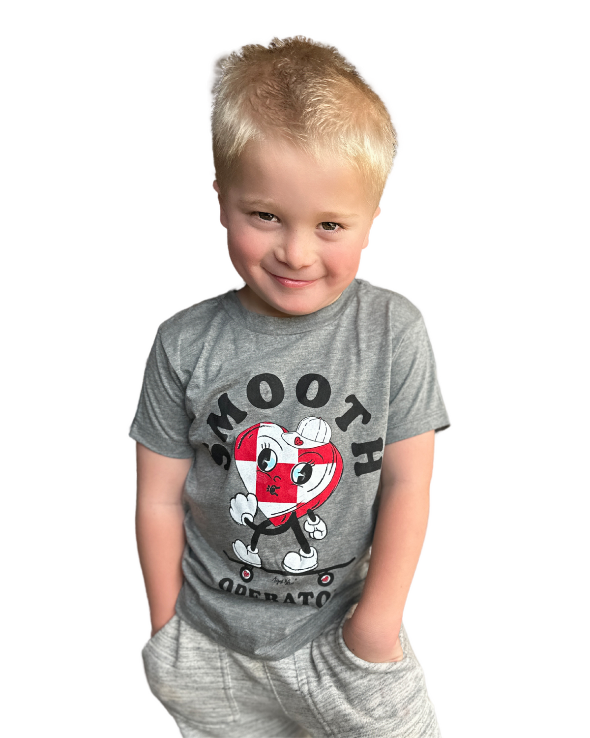 Kids Smooth Operator Grey Tee