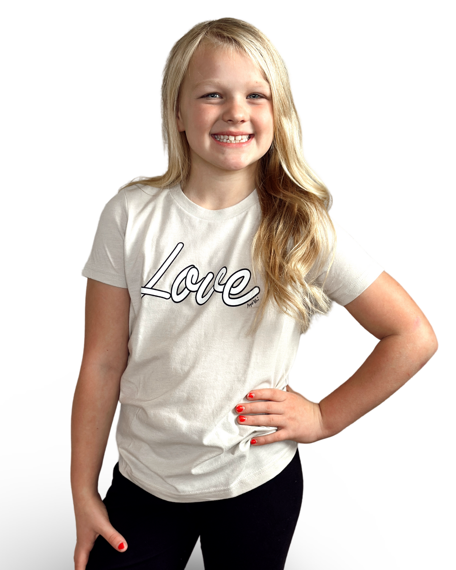 Kids Taupe Love Tee