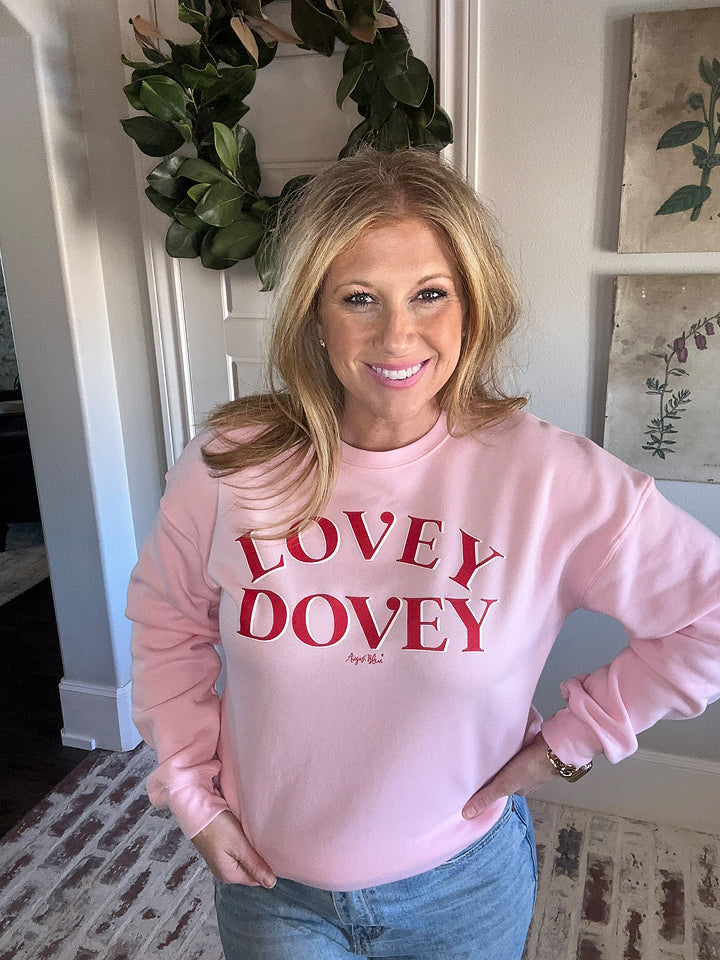 Lovey dovey pink sweatshirt.