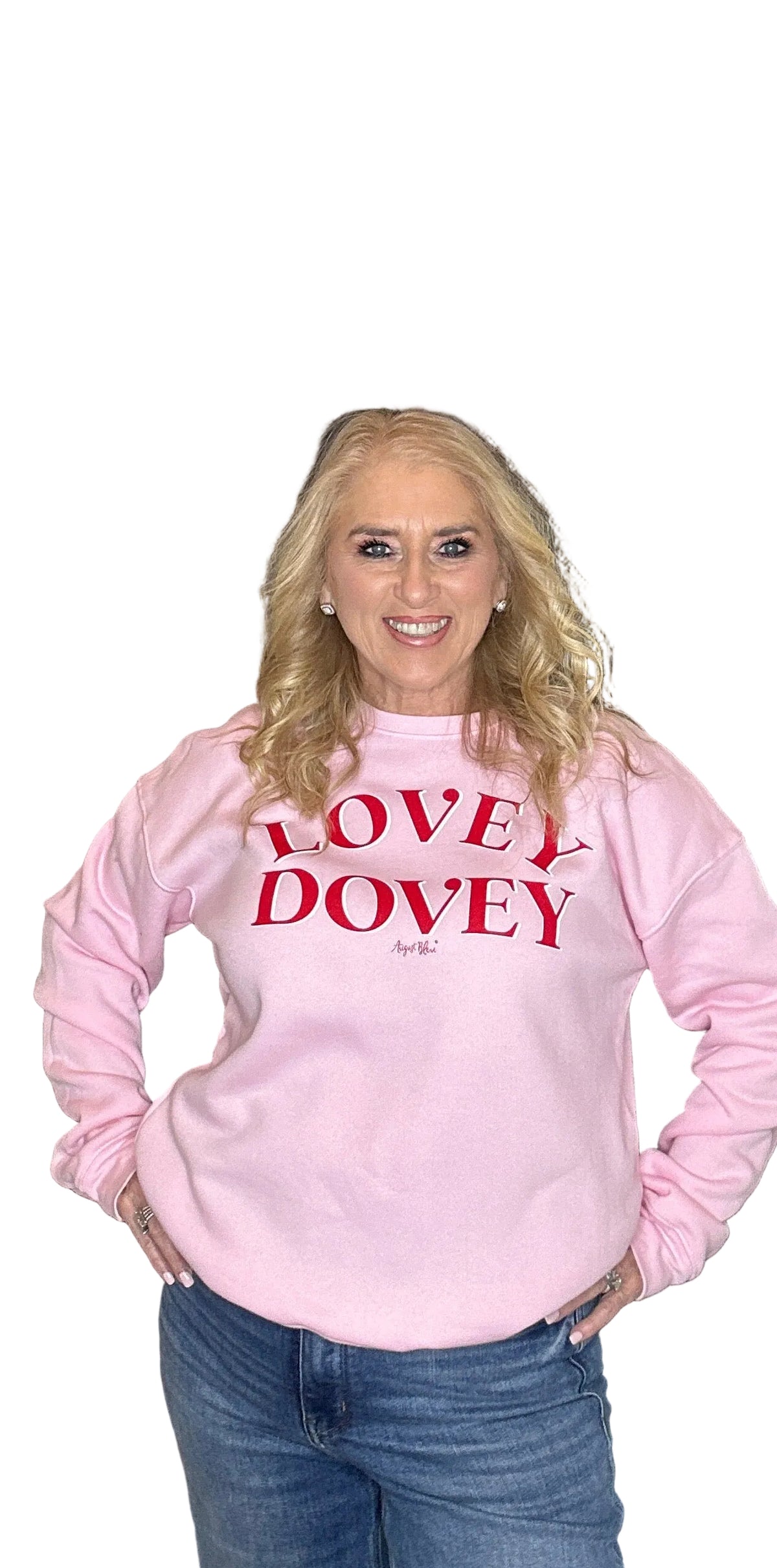 Lovey dovey pink sweatshirt.