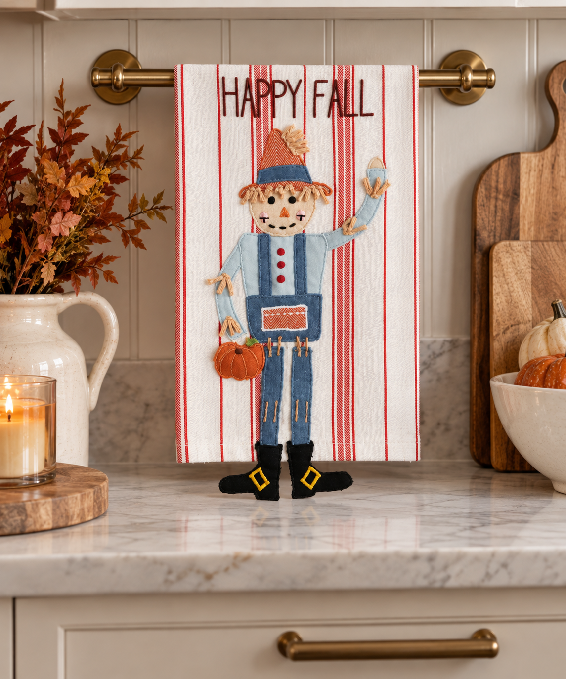 MUD PIE Scarecrow Dangle Leg Towel