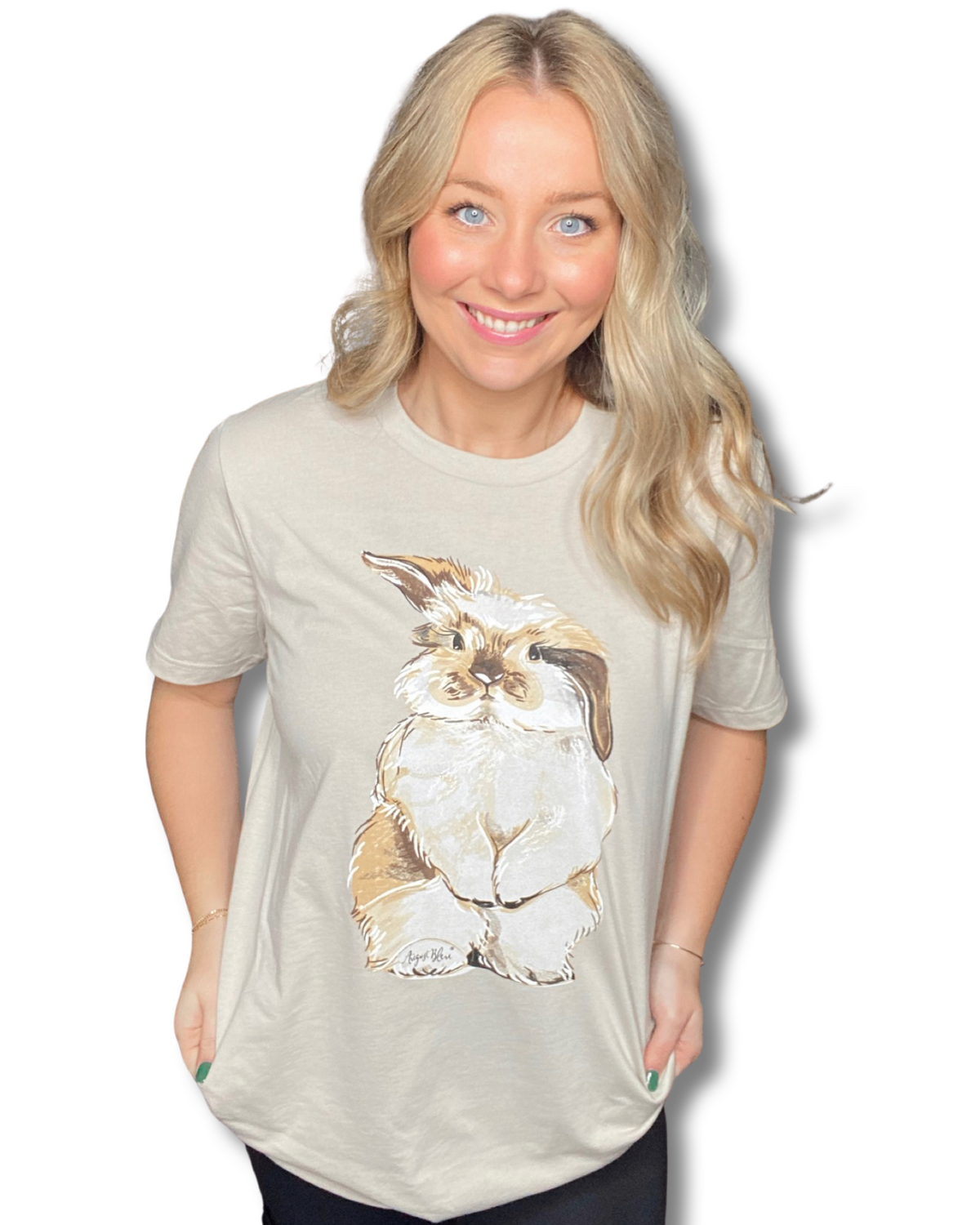 Nosey Bunny Iced Latte Crew Neck Short Sleeve