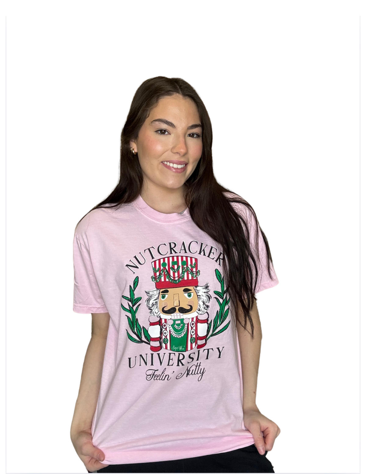 Nutcracker University Pink Comfort Color Short Sleeve Tee