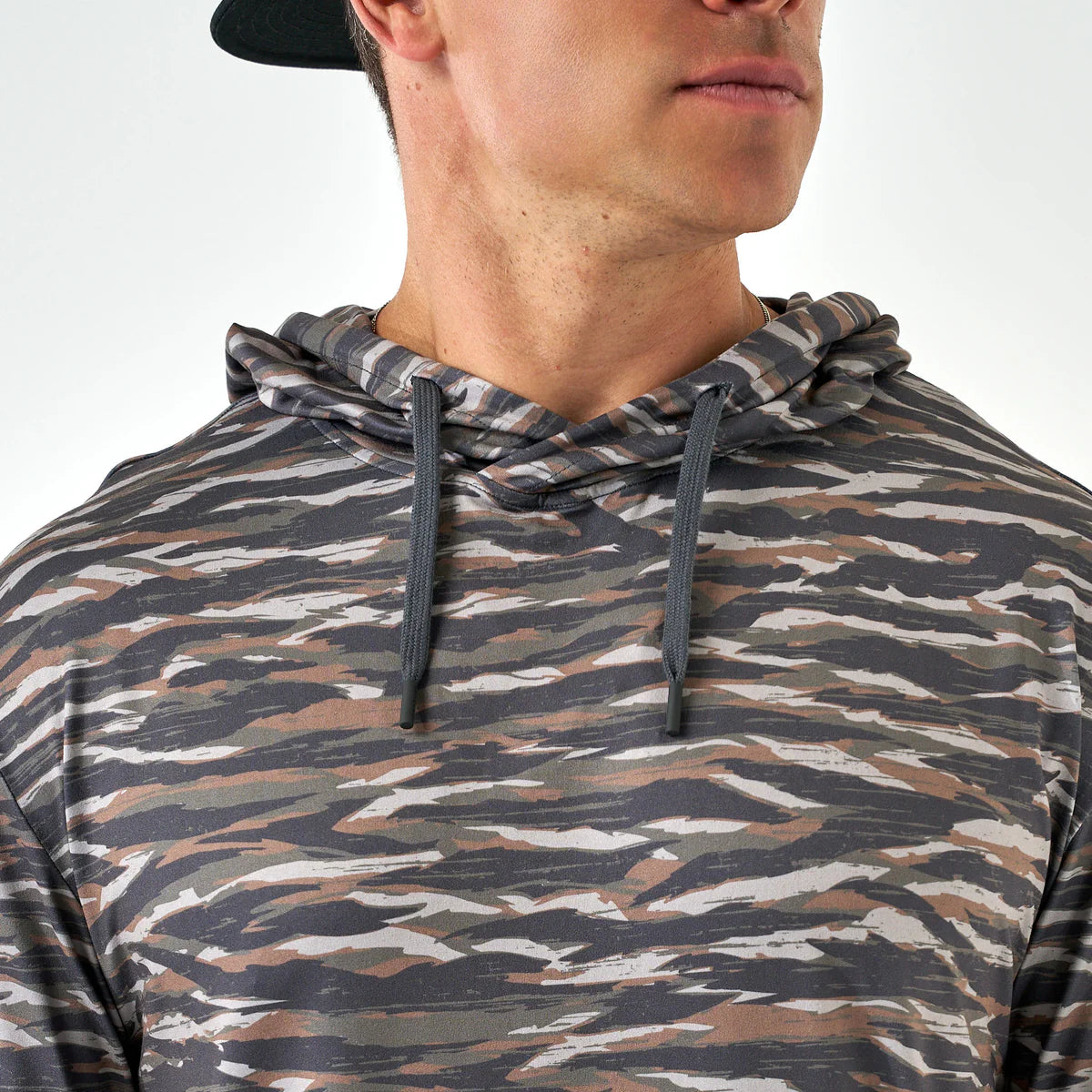 Burlebo Performance Hoodie - Tiger Stripe Camo - Wetland