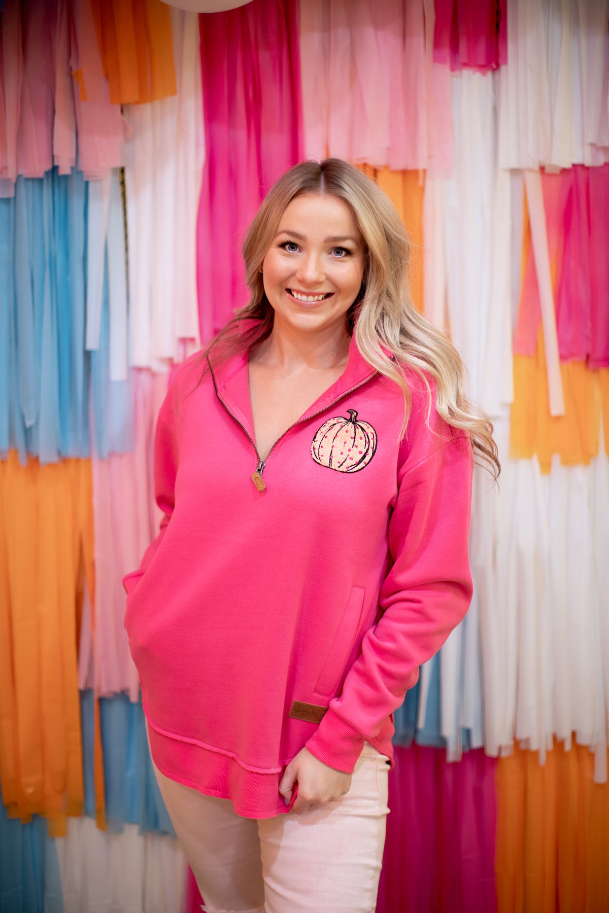 Polka Dot Pumpkin Patch Tommy Electric Pink