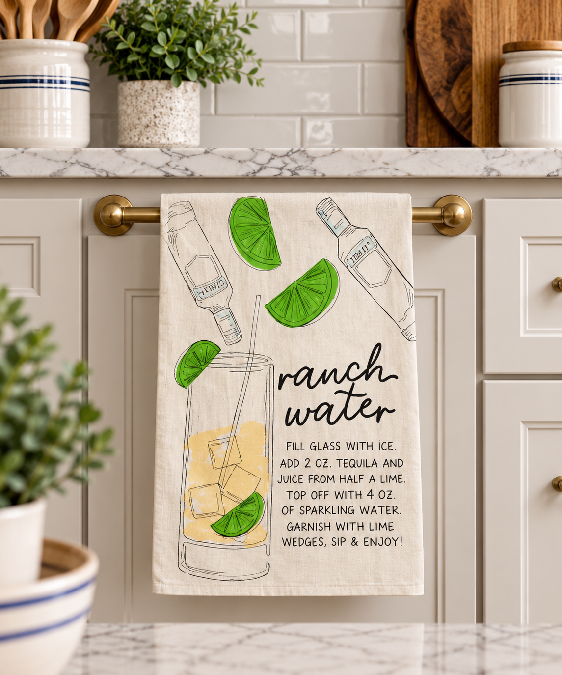 MUD PIE Ranch water tea towel set