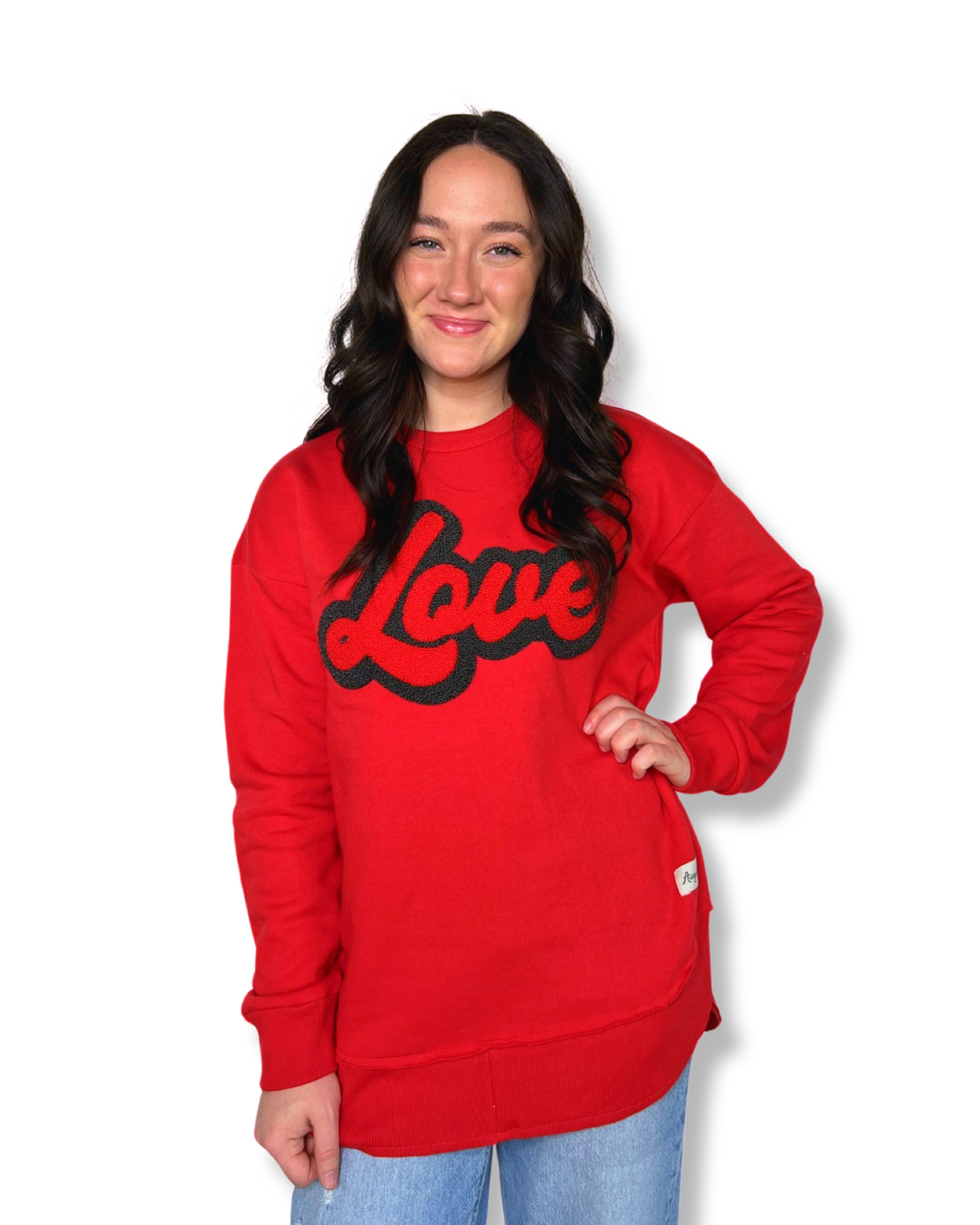 Love Red High Low Pullover