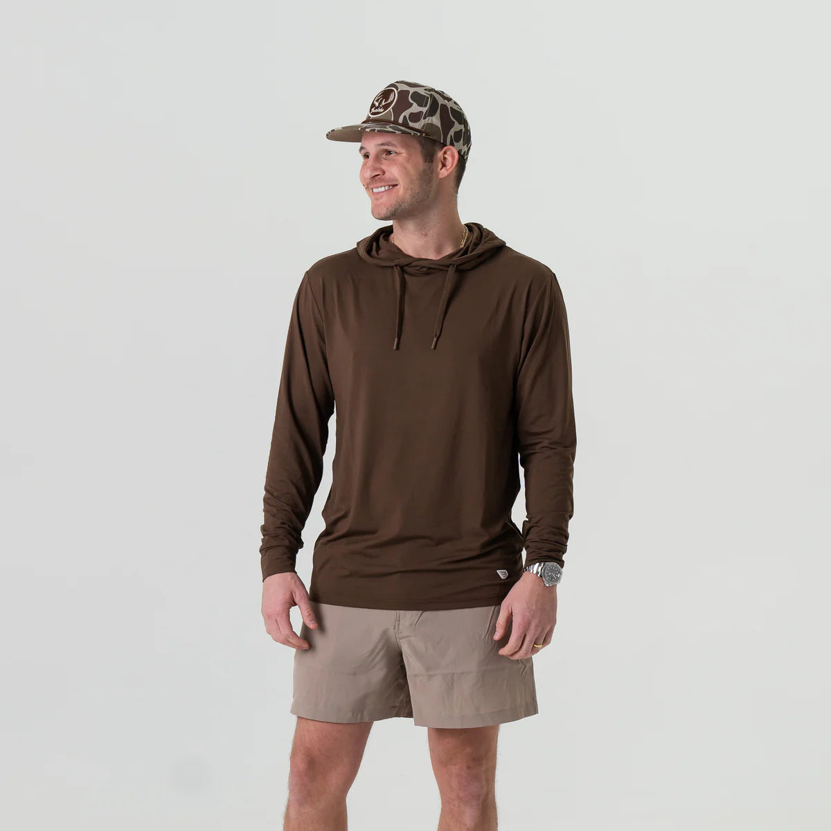 Burlebo Performance Hoodie - Heather Brown