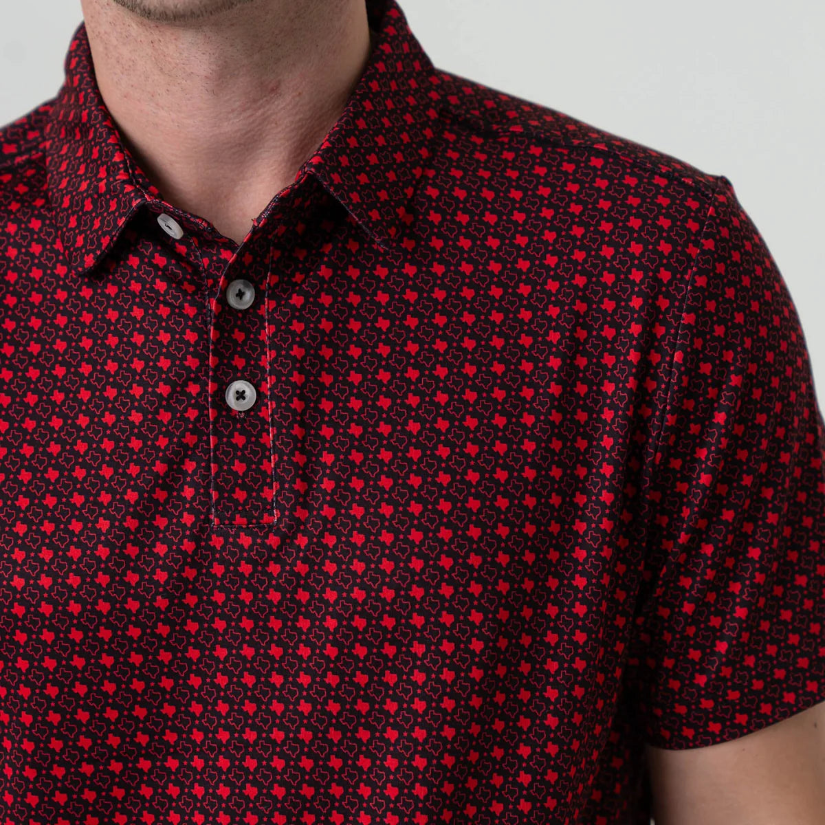 Burlebo Performance Polo - Texas - Black & Red