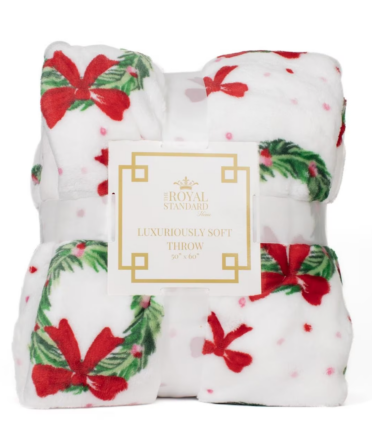 Clara Wreath Christmas Throw Blanket