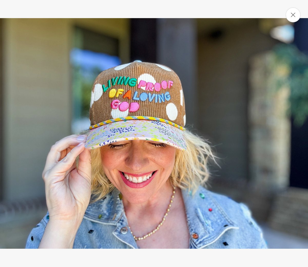 Embroidered Baseball Cap - "Living Proof of A Loving God"