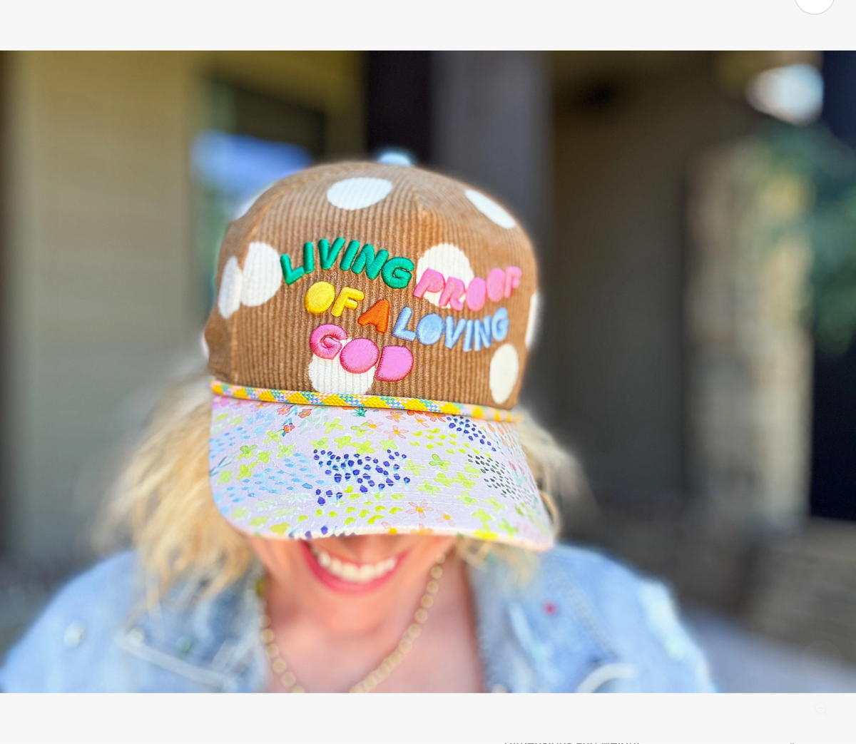 Embroidered Baseball Cap - "Living Proof of A Loving God"