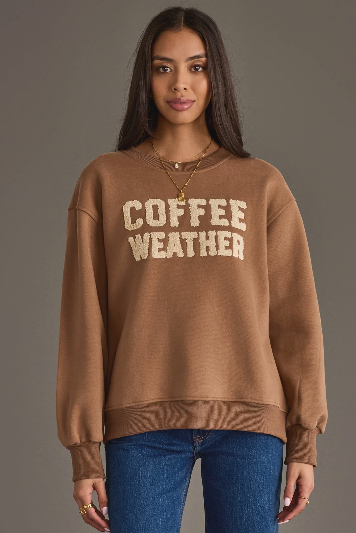 Light Brown Coffee Weather Sweatshirt