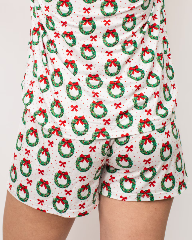 Clara Wreath Sleep Long Sleeve & Shorts pajama set