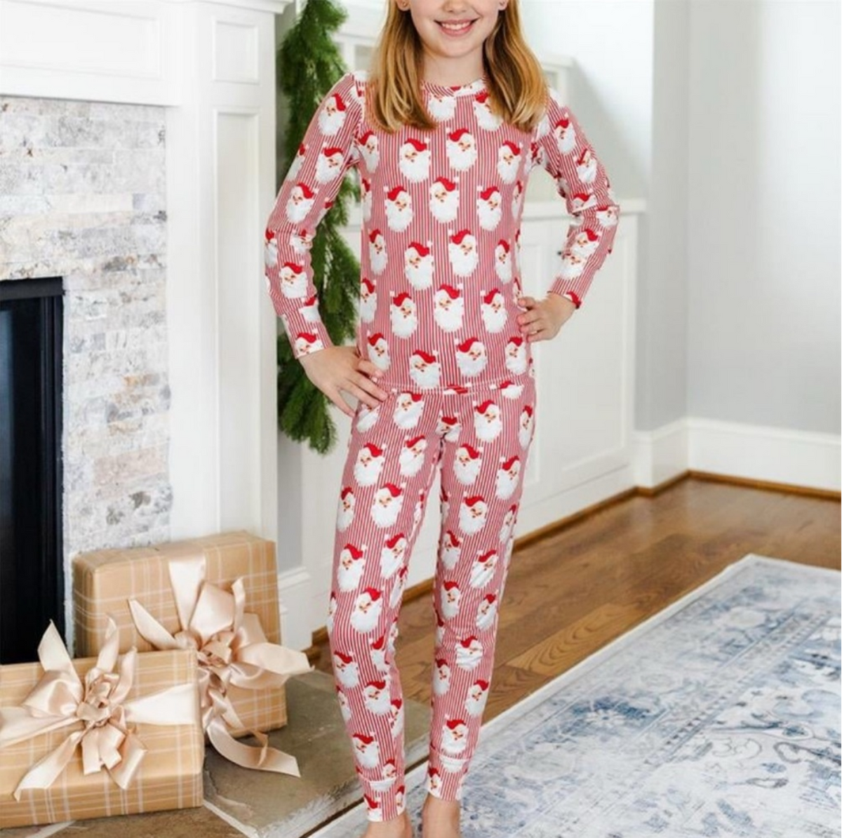 Red Santa Baby  Kids Pajama Set