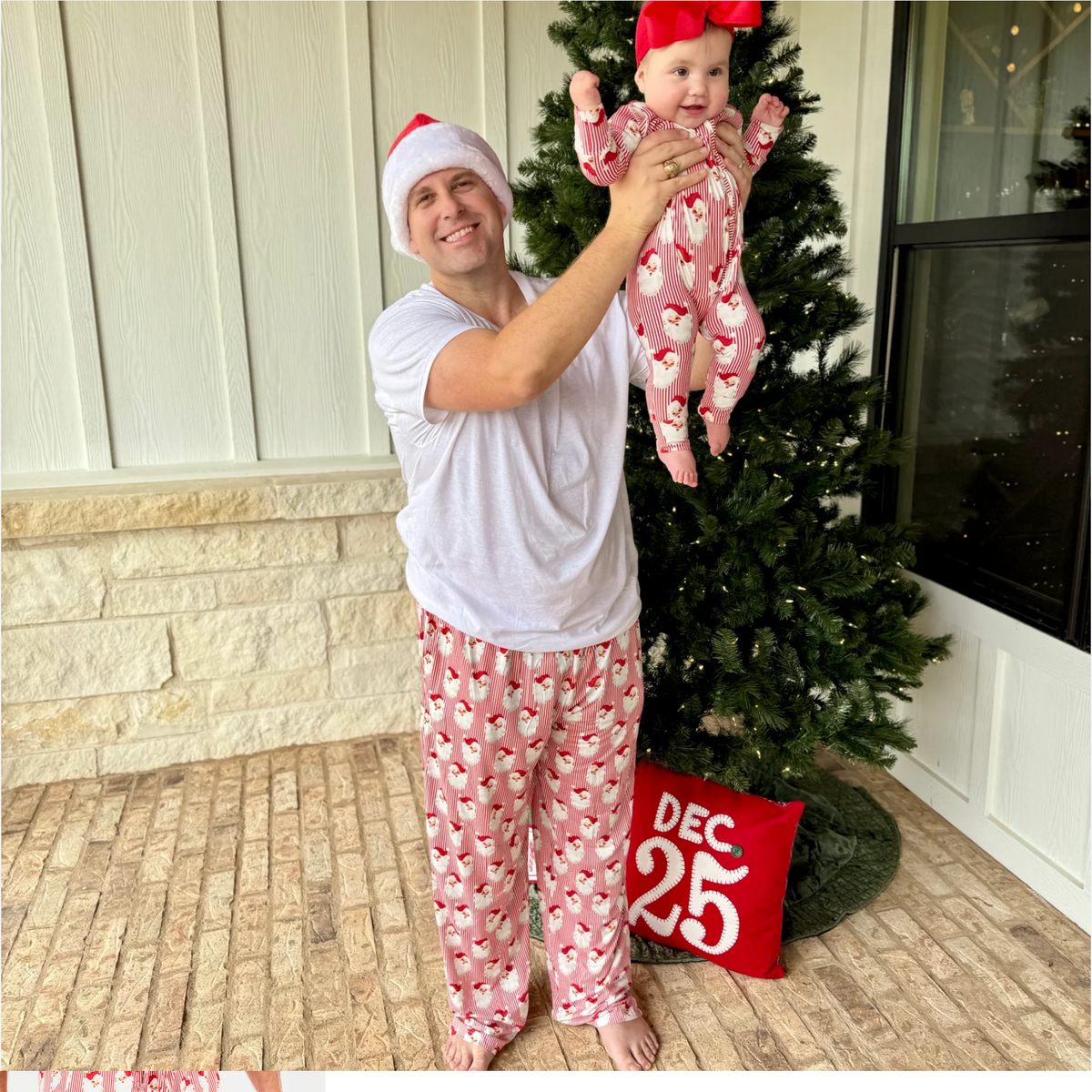 Mary Square Santa Baby Pajama Pants NWT Red White Stripe