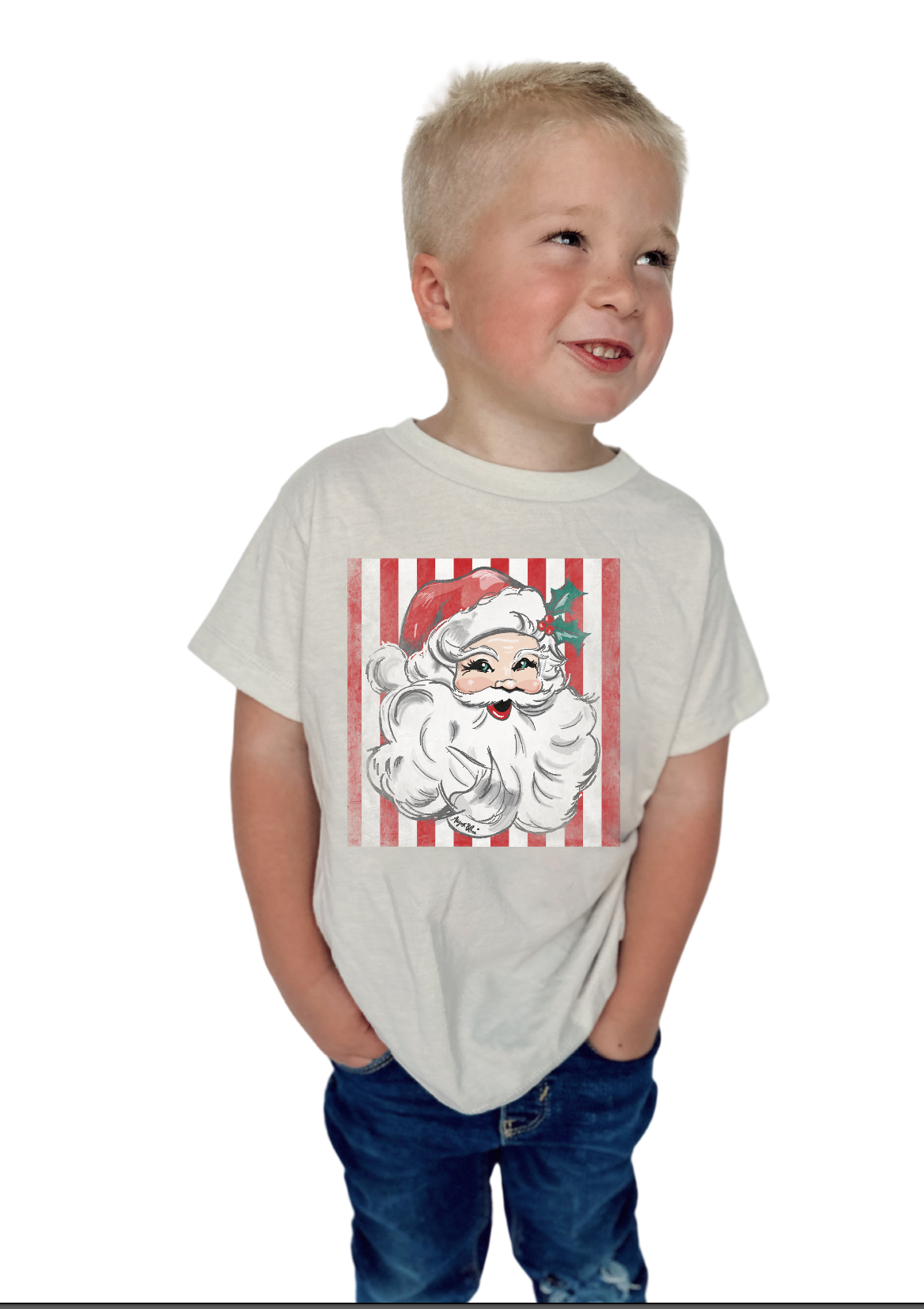 Jolly Santa Kids Heather Dust Short Sleeve Tee