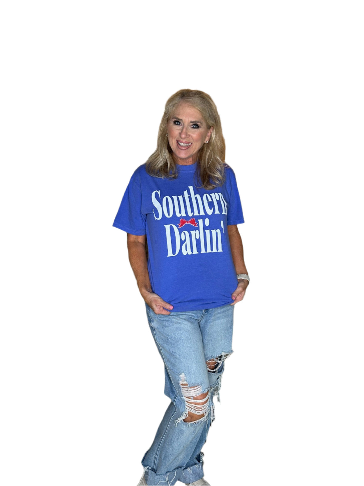 Southern Darlin&#39; Flo Blue Comfort Color Short Sleeve
