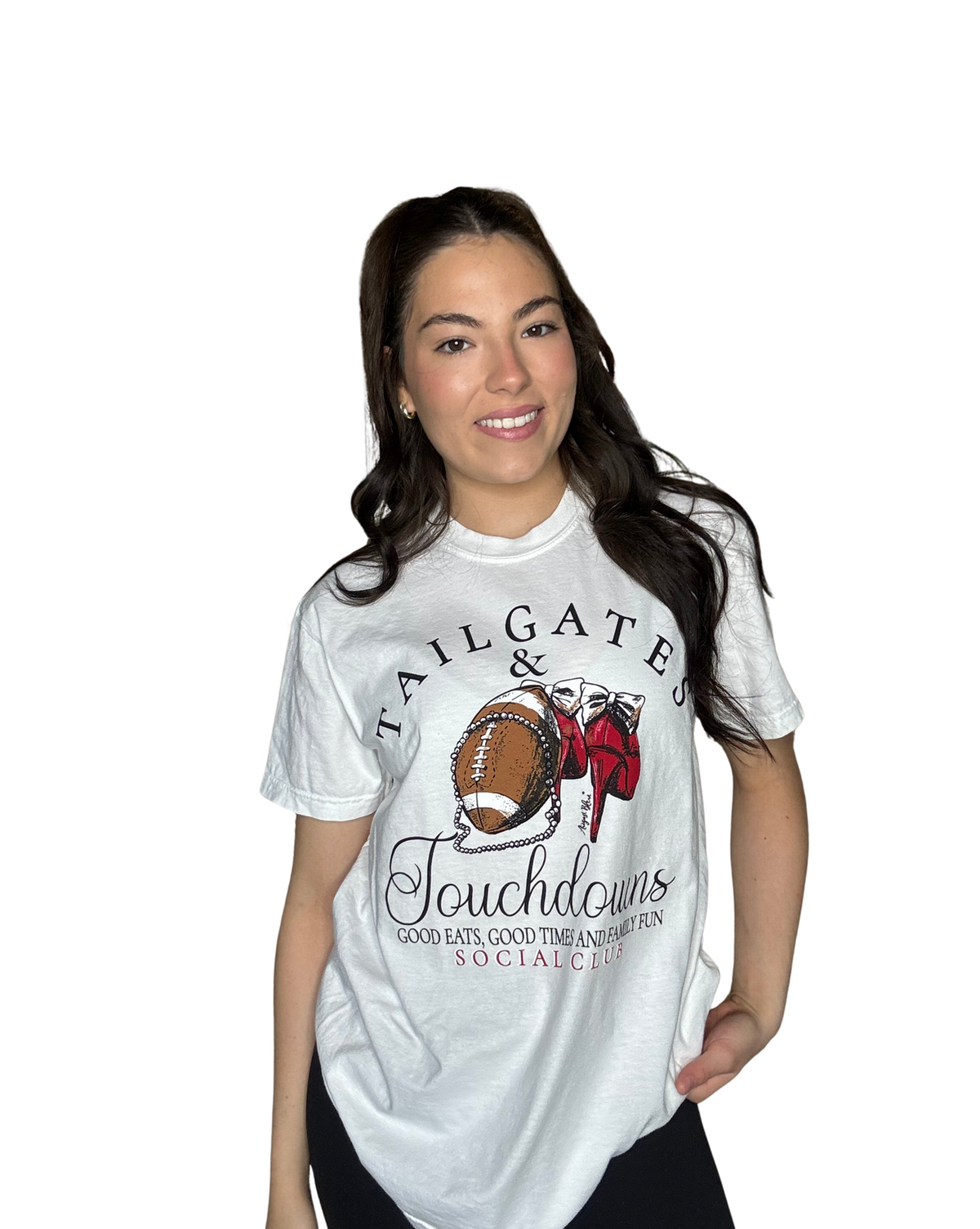 Tailgates &amp; Touchdowns white Comfort Color Short Sleeve