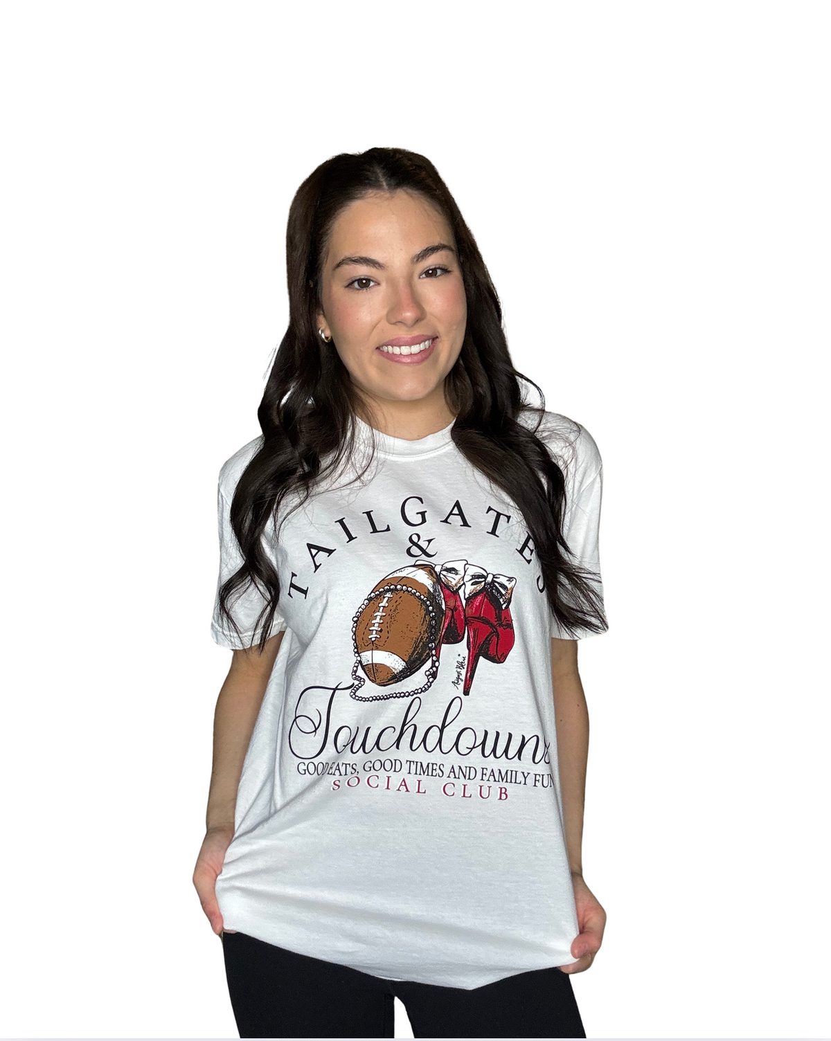 Tailgates &amp; Touchdowns white Comfort Color Short Sleeve