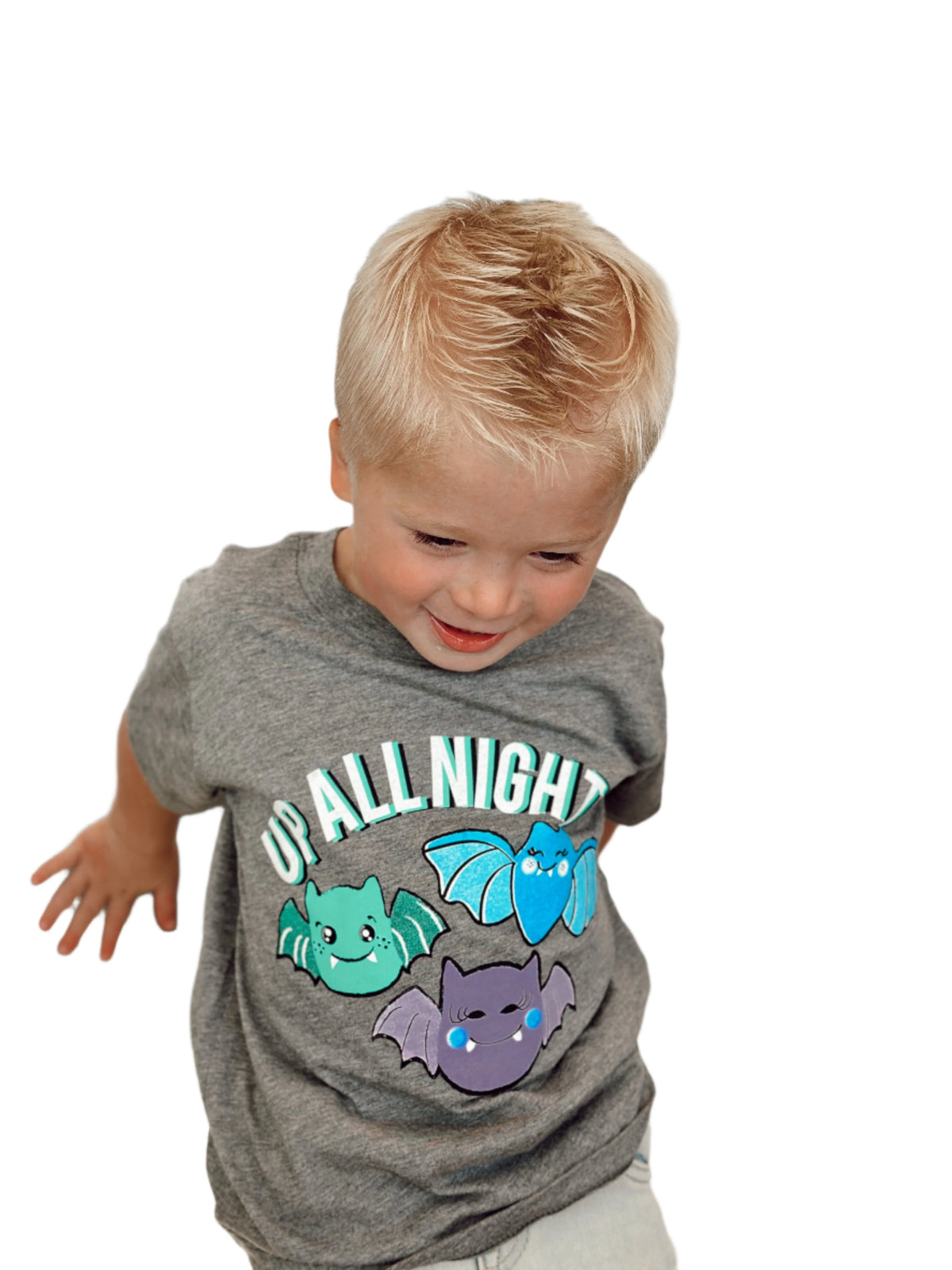 Kids Batty Grey Short Sleeve