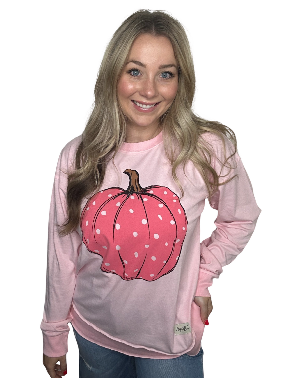 The Pink Pumpkin Bubblegum Pink High Low Long Sleeve Tee