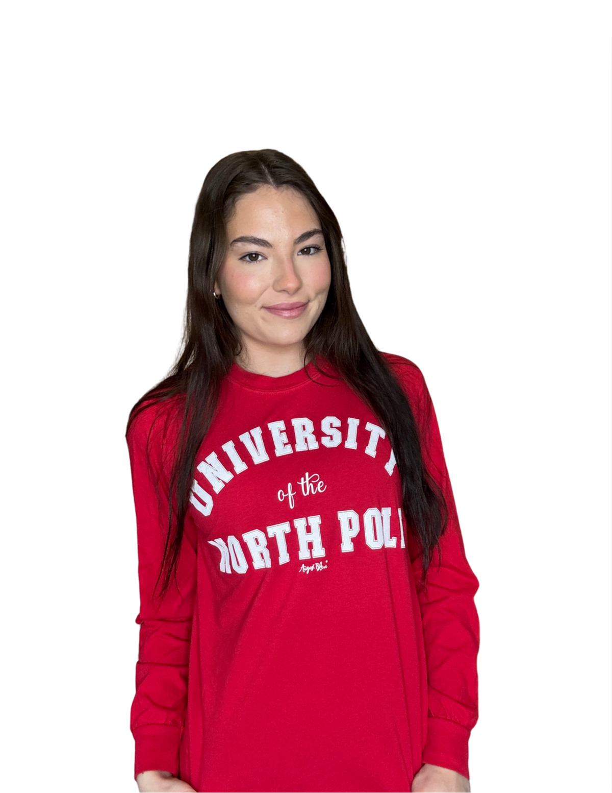 University of the North Pole Red Comfort Color Long Sleeve Shirt