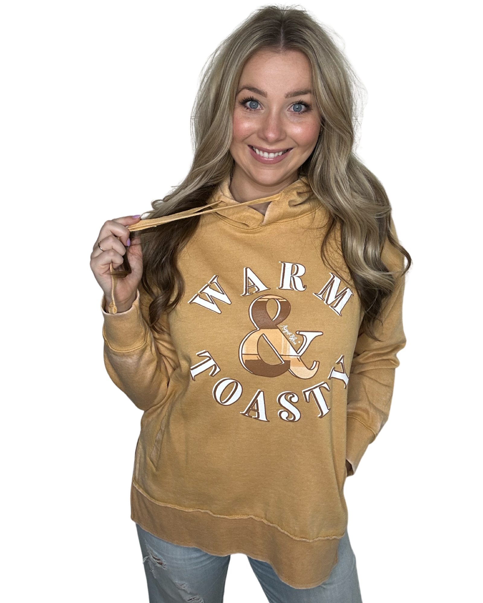 Warm and Toasty Butterscotch Jackie Hoodie Pullover