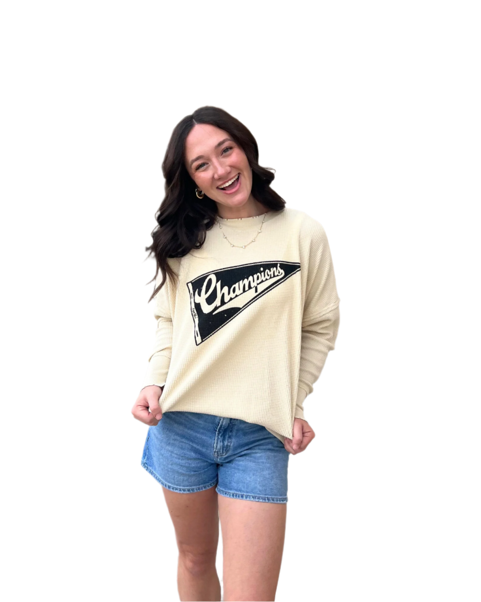 Champions Pennant Long Sleeve Waffle