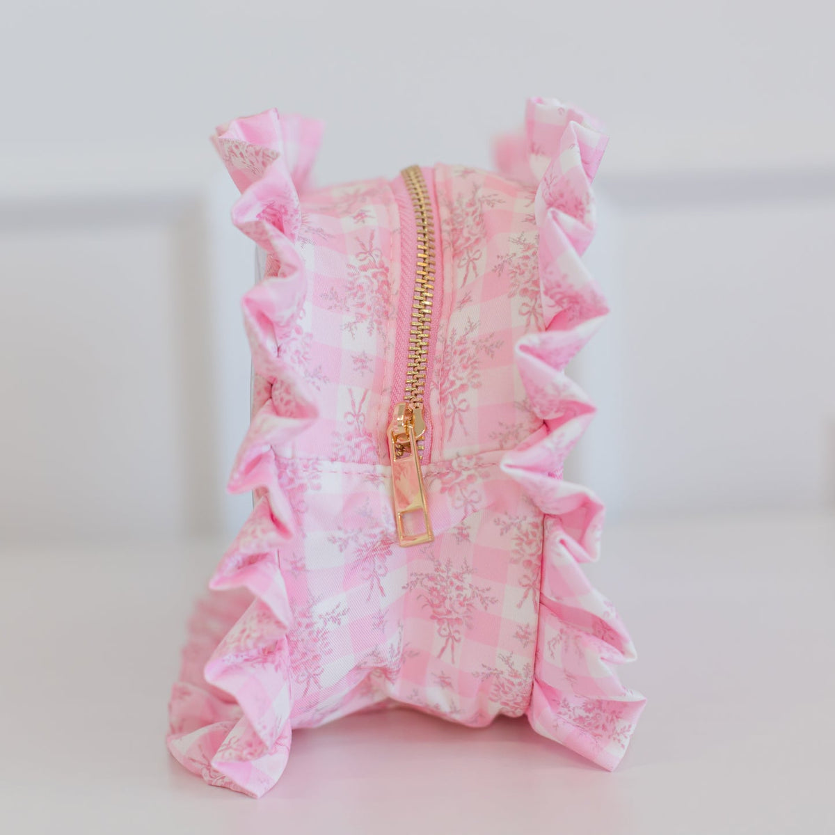 Ruffled Large Clear Pouch