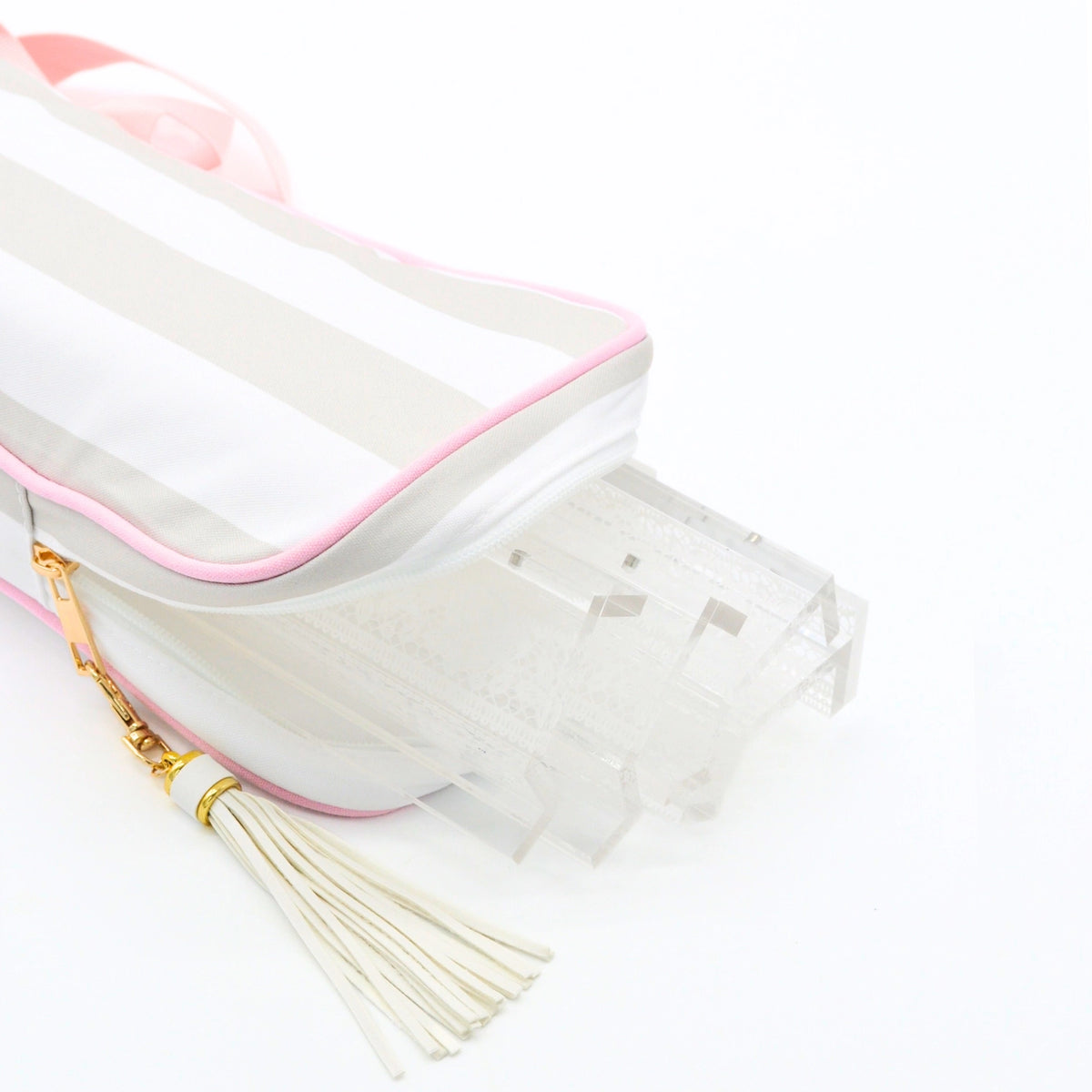 Mahjong Rack Bag Grey and white