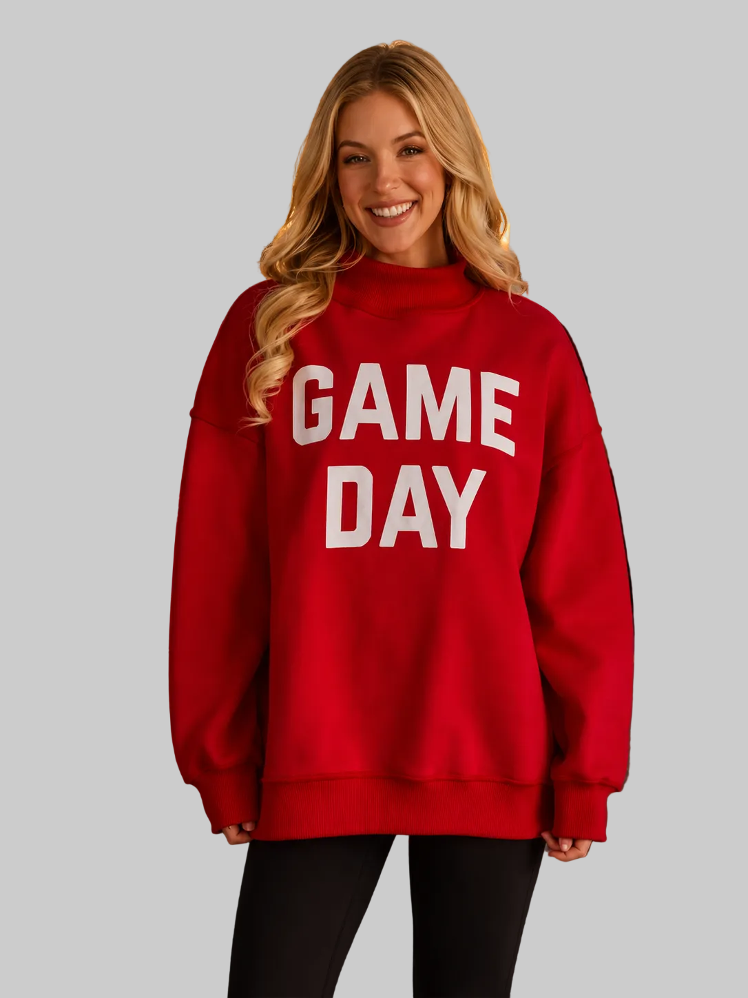 Red Game Day & Sunday Funday Reversible Sweatshirt