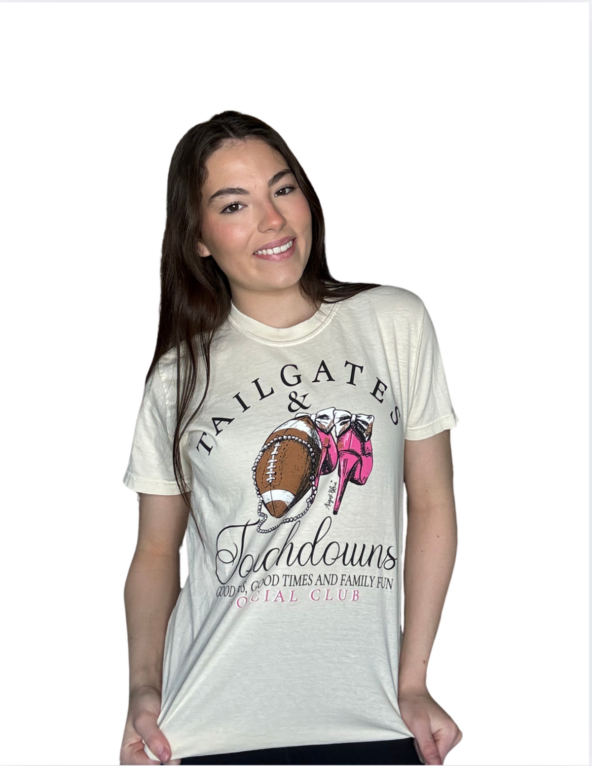 Tailgates &amp; Touchdowns Natural Comfort Color Short Sleeve