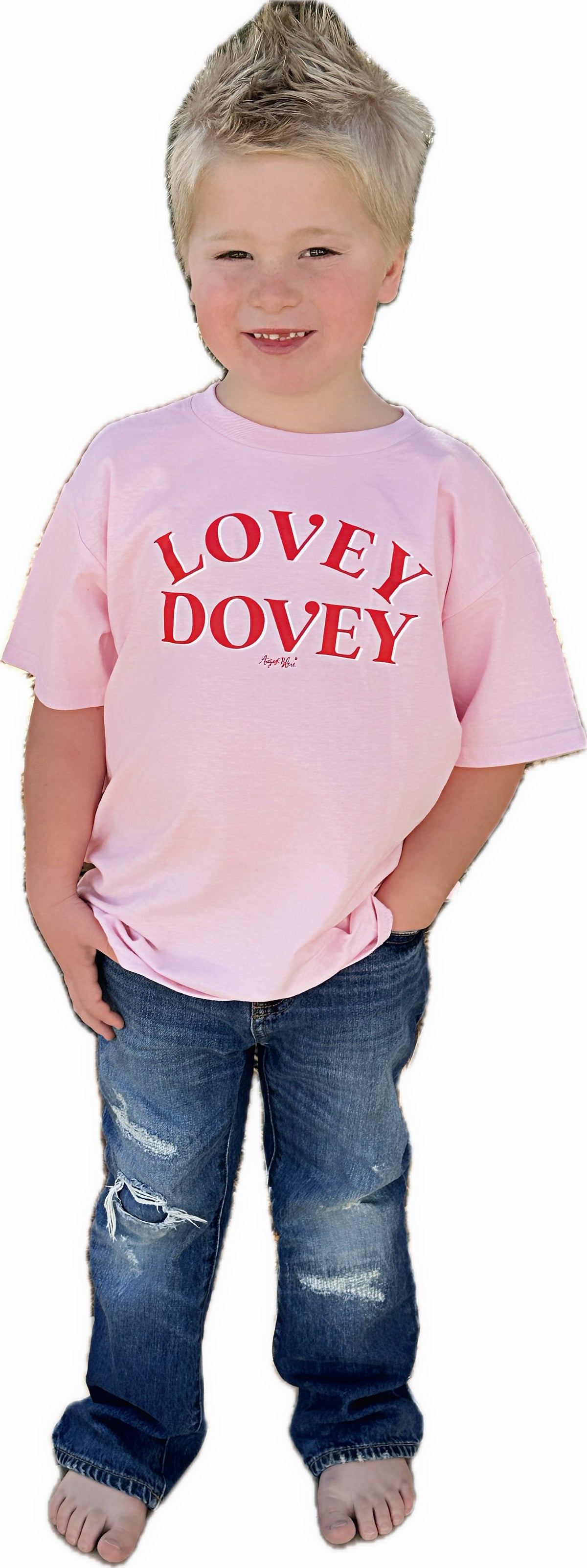 Lovey Dovey Kids Pink Tee.