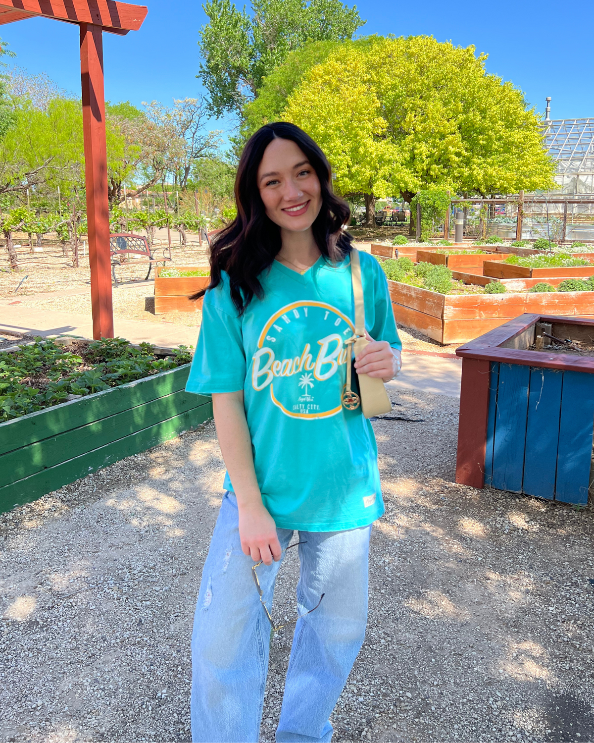 Beach Bum tee in Caribbean Blue