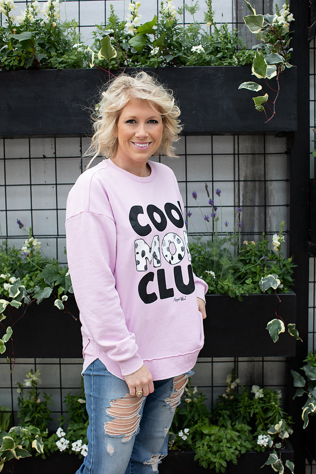 Cool Mom Club - high low pullover side view