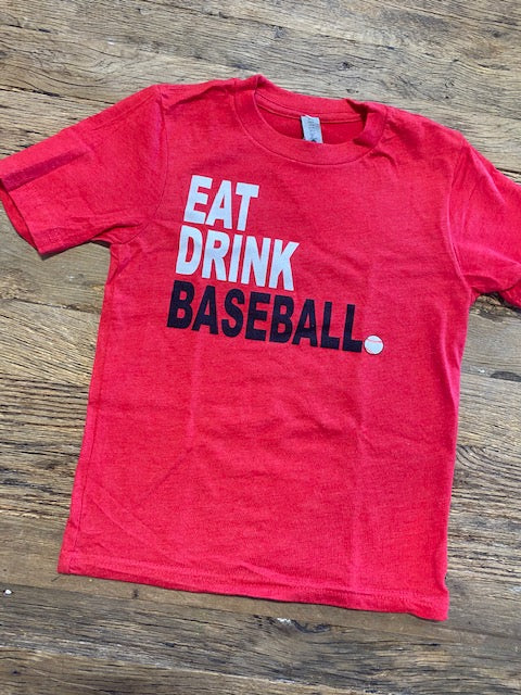 Kid Eat Drink Baseball - Red
