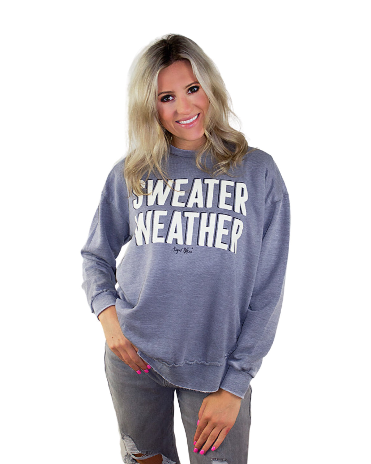 Sweater Weather grey high low pullover